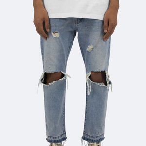 MNML MENS C183 STRAIGHT RELAXED FIT DENIM BLUE